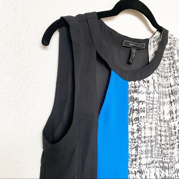 BCBG Max Azria Elicia Graphic Sleeveless Blouse Size Small - Picture 3 of 8